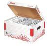 ESSELTE Archiválókonténer, S méret, újrahasznosított karton, ESSELTE "Speedbox", fehér