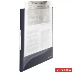   ESSELTE Bemutatómappa, 40 zsebes, A4, panorámás, ESSELTE "Vivida", fekete