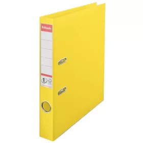   ESSELTE Iratrendező, 50 mm, A4, PP, élvédő sínnel, ESSELTE "Standard", Vivida sárga
