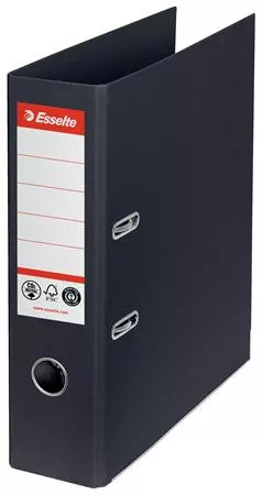 ESSELTE Iratrendező, 75 mm, A4, élvédő sínnel, ESSELTE "No.1", fekete