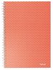 ESSELTE Spirálfüzet, A5, vonalas, 80 lap, ESSELTE "Colour'Breeze", korall