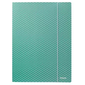   ESSELTE Gumis mappa, karton, A4, ESSELTE "Colour'Breeze", zöld