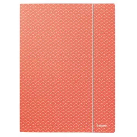   ESSELTE Gumis mappa, karton, A4, ESSELTE "Colour'Breeze", korall