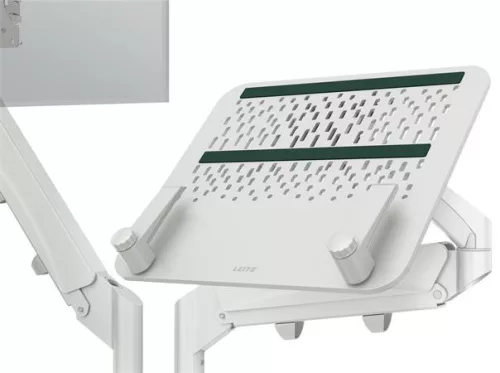 LEITZ Monitor- és laptoptartó-kar, LEITZ "Ergo Dual", világosszürke