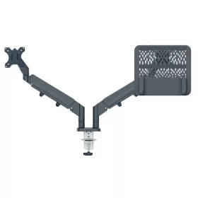   LEITZ Monitor- és laptoptartó-kar, LEITZ "Ergo Dual", sötétszürke
