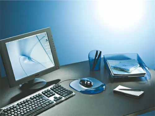 ESSELTE Egéralátét, géltöltésű, ESSELTE "Kristály", áttetsző kék