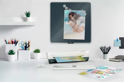 LEITZ Lamináló készlet, A4, 80-125 mikron, LEITZ "iLam Home 4-in-1", fehér