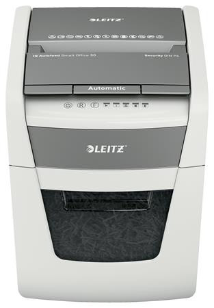 LEITZ Iratmegsemmisítő, konfetti, 50 lap, LEITZ "IQ AutoFeed SmallOffice 50 P4 Pro"