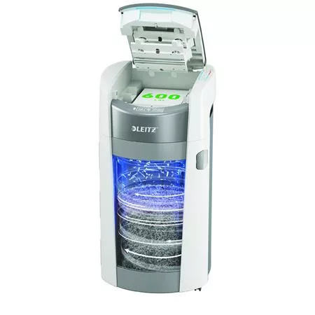 LEITZ Iratmegsemmisítő, konfetti, 600 lap, LEITZ "IQ OptiMax Autofeed Office Pro 600 P4"