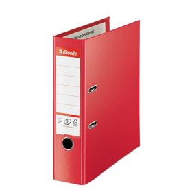   ESSELTE Iratrendező, 80 mm, A4, PP, élvédő sínnel, ESSELTE "Standard Plus", Vivida piros