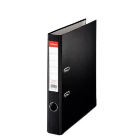   ESSELTE Iratrendező, 50 mm, A4, PP/karton, élvédő sínnel, ESSELTE "Economy", fekete