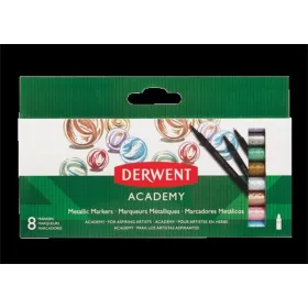   DERWENT Filctoll készlet, DERWENT, "Academy", 8 különböző metál szín