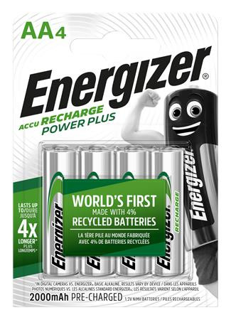 ENERGIZER Tölthető elem, AA ceruza, 4x2000 mAh, ENERGIZER "Power Plus"