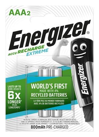 ENERGIZER Tölthető elem, AAA mikro, 2x800 mAh, előtöltött, ENERGIZER "Extreme"