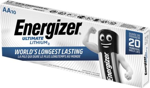ENERGIZER Elem, AA ceruza, 10 db, lítium, ENERGIZER "Ultimate Lithium"