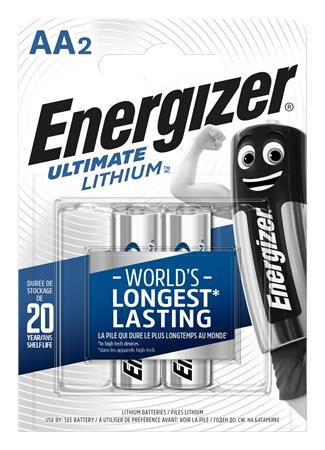 ENERGIZER Elem, AA ceruza, 2 db, Lítium, ENERGIZER "Ultimate Lithium"