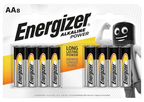 ENERGIZER Elem, AA ceruza, 8 db, ENERGIZER "Alkaline Power"