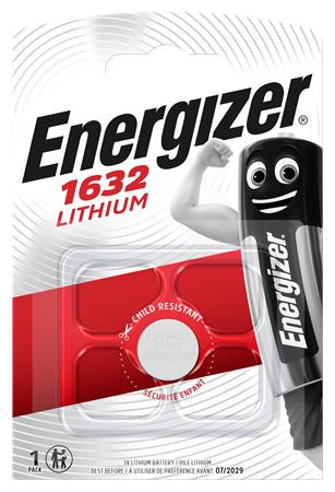 ENERGIZER Gombelem, lítium, CR1632, 1 db, ENERGIZER