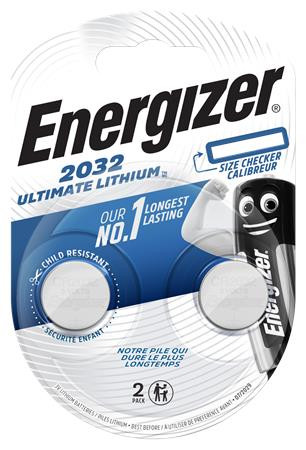 ENERGIZER Gombelem, lítium, CR2032, 2 db, ENERGIZER "Ultimate"