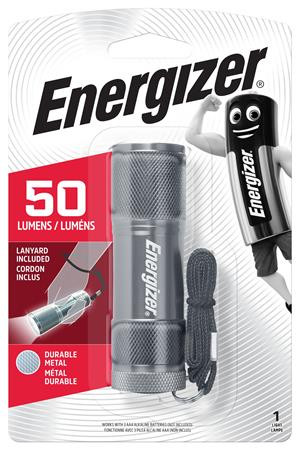 ENERGIZER Elemlámpa, LED, 3xAAA (nem tartozék), fém ház, ENERGIZER "LED Metal"