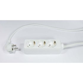 . Elosztósor, 3 csatlakozóaljzat, 3 m kábelhosszúság