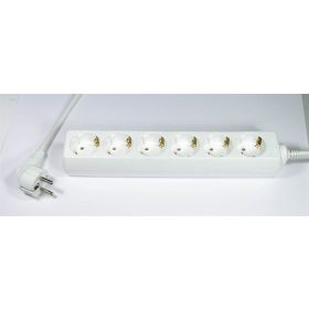 . Elosztósor, 6 csatlakozóaljzat, 5 m kábelhosszúság