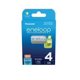   PANASONIC Tölthető elem, AA ceruza, 4x2000 mAh Ni-MH, PANASONIC "Eneloop"