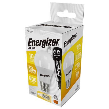 ENERGIZER LED izzó, E27, normál gömb, 8,8W (60W), 806lm, 3000K, ENERGIZER