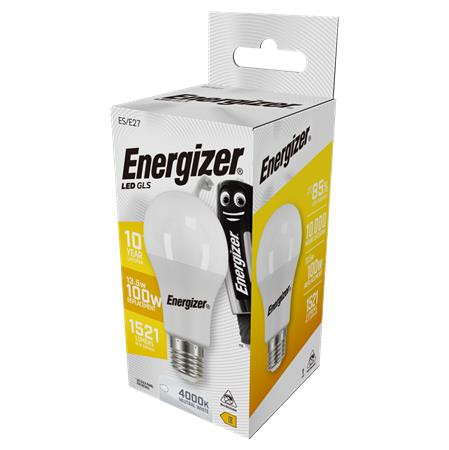 ENERGIZER LED izzó, E27, normál gömb, 13,8W (100W), 1521lm, 4000K, ENERGIZER