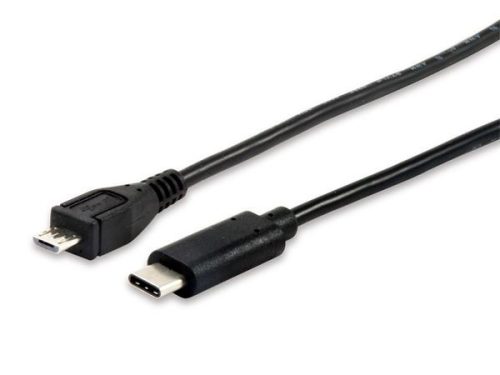 EQUIP Átalakító kábel, USB-C-USB MicroB 2.0, 1m, EQUIP