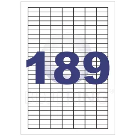   Etikett címke, 25,4x10mm, 100 lap, 189 címke/lap  Bluering®