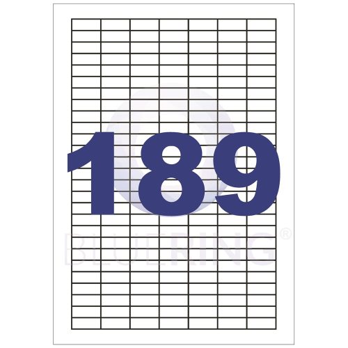 Etikett címke, 24,4x10mm, 100 lap, 189 címke/lap