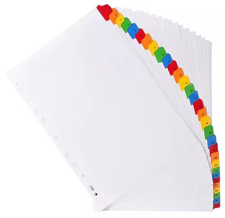 EXACOMPTA Regiszter, karton, A4, 1-31, EXACOMPTA, fehér