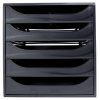 EXACOMPTA Irattároló, műanyag, 5 fiókos, EXACOMPTA "Ecobox ExoBlack", fekete