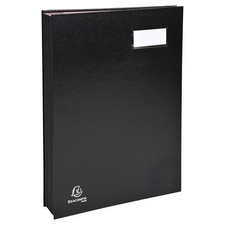 EXACOMPTA Aláírókönyv, A4, 12 részes, karton, EXACOMPTA, fekete