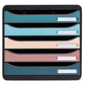   EXACOMPTA Irattároló, műanyag, 5 fiókos, EXACOMPTA "Big-Box Plus Skandi Iderama"