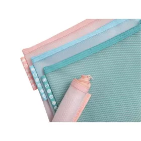   EXACOMPTA Rendszerező tasak, cipzáras, hálós, A5, EXACOMPTA "Chromaline Pastel", vegyes színek