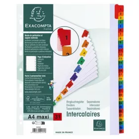 EXACOMPTA Regiszter, karton, A4+, 1-31, EXACOMPTA, fehér