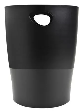 EXACOMPTA Papírkosár, 15 liter, PP, EXACOMPTA "Ecobin Economy", fekete
