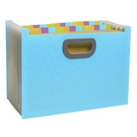   EXACOMPTA Harmonika irattartó, A4, PP, 24 rekeszes, EXACOMPTA "Pop'NCo", ciánkék