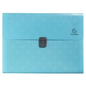   EXACOMPTA Harmonikamappa, A4, PP, 13 rekeszes, EXACOMPTA "Pop'NCo", ciánkék