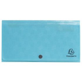   EXACOMPTA Harmonikamappa, 260x140 mm, PP, 7 rekeszes, EXACOMPTA "Pop'NCo", ciánkék