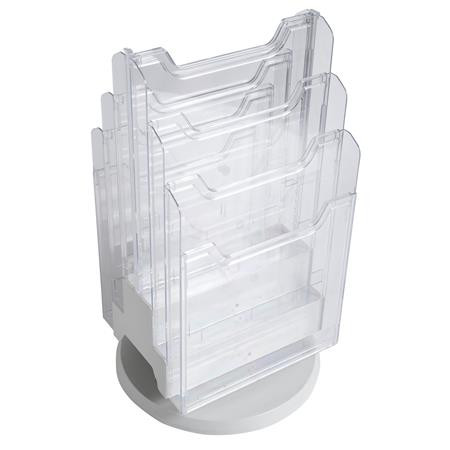 EXACOMPTA Katalógustartó, asztali, A4, álló, 6 rekeszes, EXACOMPTA, áttetsző