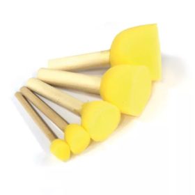   Szivacsecset szett CreArt sárga kör alakú 1,5-5 cm 5 db/csomag 