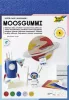 FOLIA Moosgumi, öntapadó, csillámos, 20x29 cm, 5 lap, FOLIA "Basic", 5 különböző szín