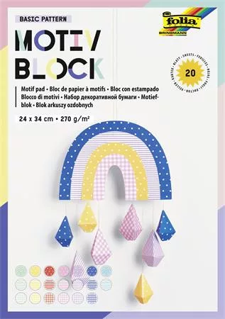 FOLIA Dekorkarton, 2 oldalas, 24x34 cm, 270 g, 20 lap, FOLIA