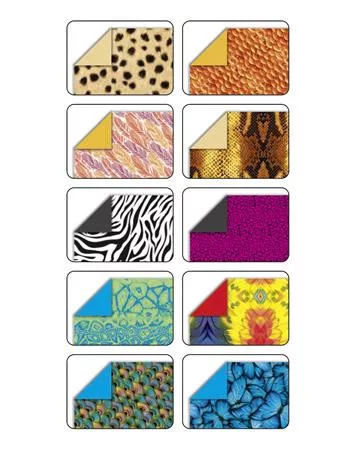 FOLIA Origami papír, 15x15 cm, 80 g, 50 lap, FOLIA "Wildlife", 10 különböző minta
