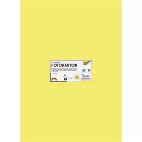   FOLIA Dekorkarton, 2 oldalas, 50x70 cm, 300 g, 10 lap, FOLIA, citromsárga