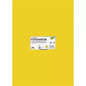   FOLIA Dekorkarton, 2 oldalas, 50x70 cm, 300 g, 10 lap, FOLIA, aranysárga