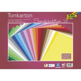   FOLIA Dekorkarton, 2 oldalas, 50x70cm, 220 g, 25 lap, FOLIA, vegyes színek